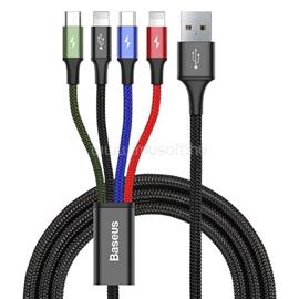 BASEUS BASEUS töltőkábel 4in1 USB - 2 lightning/microUSB/Type-C, 120cm, FEKETE CA1T4-A01 small