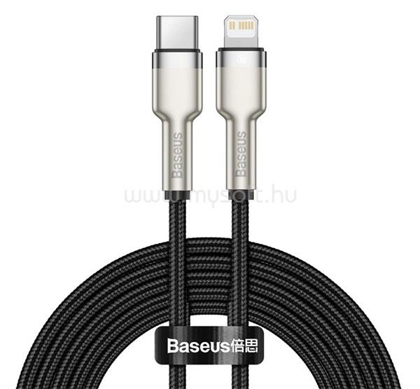 BASEUS iPhone 14 Plus / 14 Pro Max / 14 Pro CAFULE adatkábel Type-C - lightning, 200cm, FEKETE