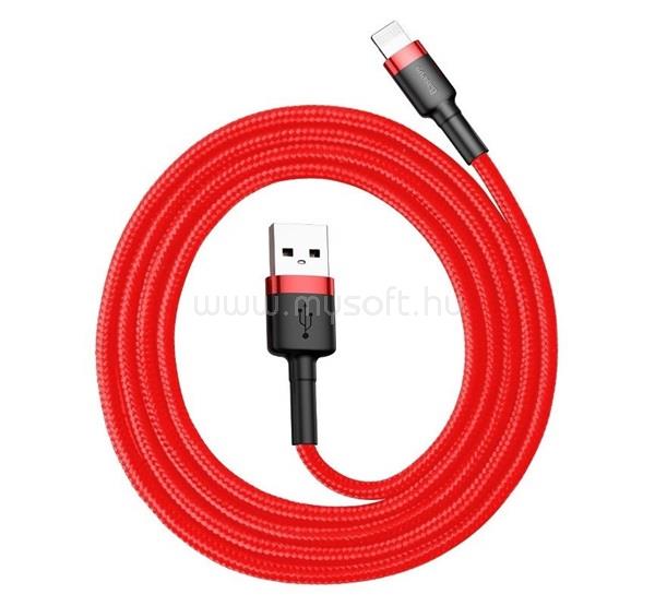 BASEUS iPhone 14 Plus / 14 Pro Max / 14 Pro BASEUS CAFULE adatkábel USB - lightning, 100cm, PIROS