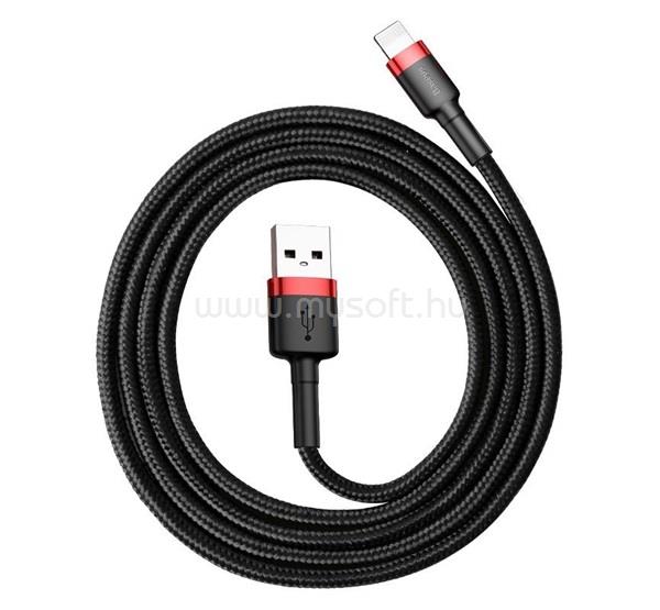 BASEUS iPhone 14 Plus / 14 Pro Max / 14 Pro BASEUS CAFULE adatkábel USB - lightning, 50cm, FEKETE/PIROS