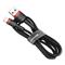 BASEUS Cafule USB / Lightning tölőtkábel 2m (fekete-piros) CALKLF-C19 small