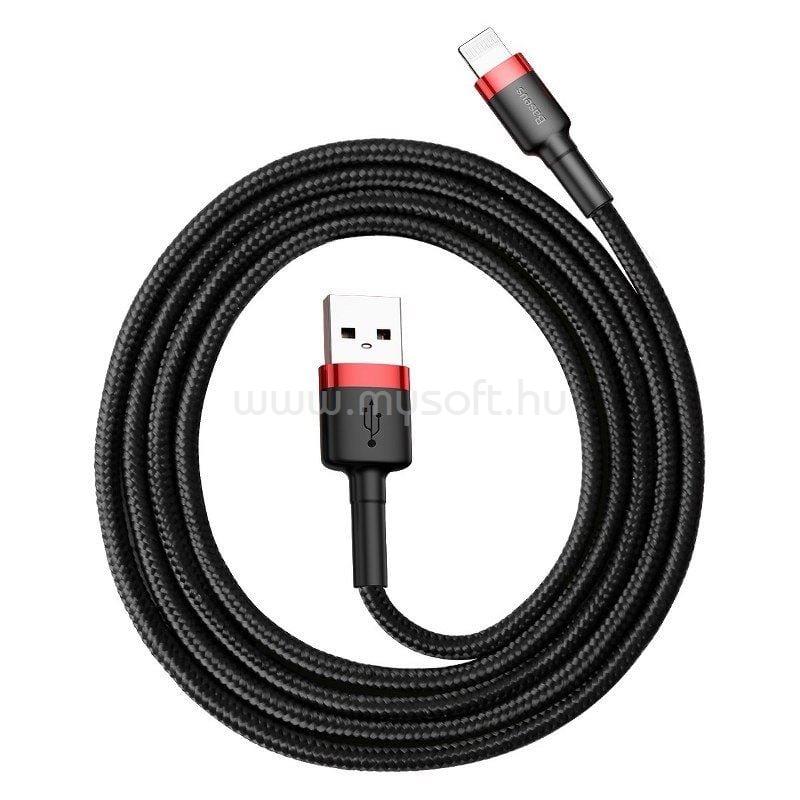BASEUS Cafule USB / Lightning töltőkábel 2m (fekete-piros)