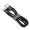 BASEUS iPhone 14 Plus / 14 Pro / 14 CAFULE adatkábel USB - lightning, 100cm, FEKETE/ARANY CALKLF-BV1 small
