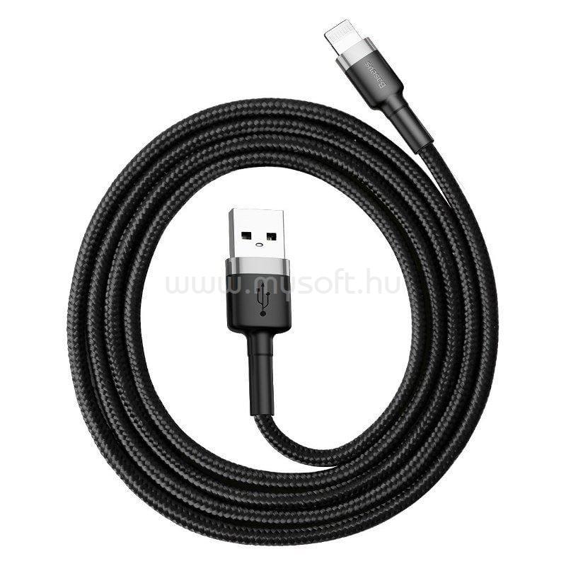 BASEUS Cafule USB / Lightning töltőkábel 2 m (szürke-fekete)