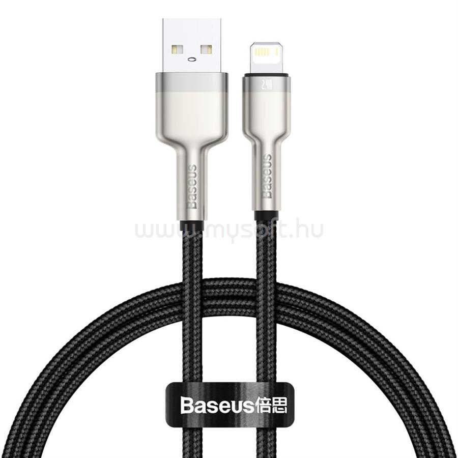 BASEUS iPhone 14 Plus / 14 Pro Max / 14 Pro CAFULE adatkábel USB - lightning, 25cm, FEKETE