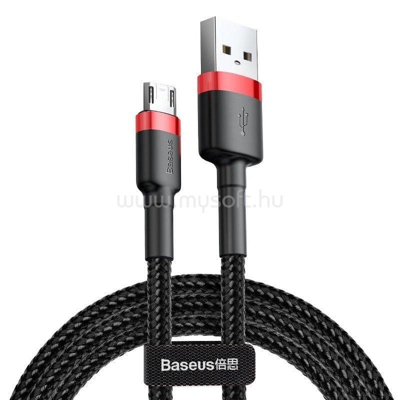BASEUS CAFULE adatkábel USB - microUSB, 100cm, PIROS/FEKETE