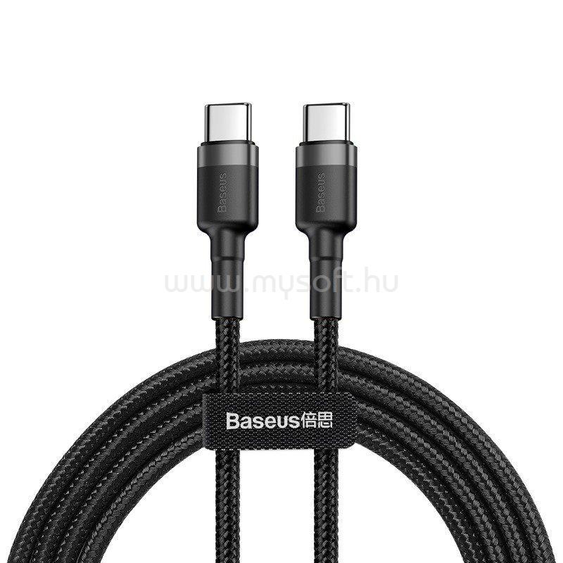 BASEUS Cafule USB-C-USB-C kábel 1m (fekete-szürke)