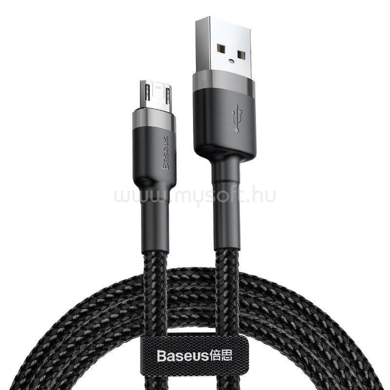 BASEUS CAFULE adatkábel USB - microUSB, 200cm, SZÜRKE/FEKETE
