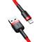 BASEUS Cafule USB Type-A - iPhone, 1.5A töltőkábel, 2m, piros CALKLF-C09 small