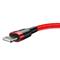 BASEUS Cafule USB Type-A - iPhone, 1.5A töltőkábel, 2m, piros CALKLF-C09 small