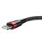 BASEUS iPhone 14 Pro / 14 Plus / 14 CAFULE adatkábel USB - lightning, 100cm, FEKETE/PIROS CALKLF-B19 small
