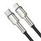 BASEUS Cafule USB Type-C - iPhone, 20W gyorstöltő adatkábel, 1m, fekete CATLJK-A01 small