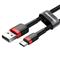 BASEUS Cafule USB-USB-C töltőkábel  2A 3m (piros-fekete) CATKLF-U91 small