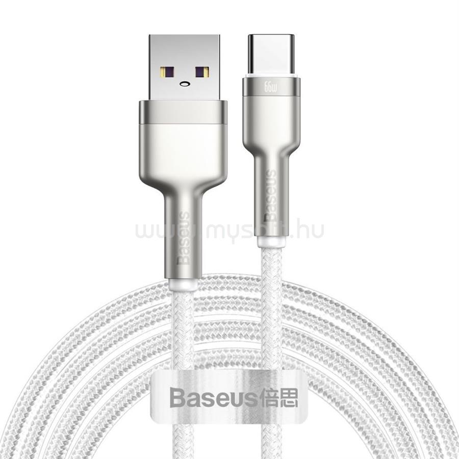BASEUS BASEUS CAFULE adatkábel USB - Type-C, 200cm, FEHÉR