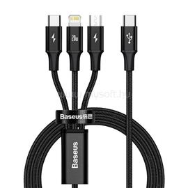 BASEUS CAMLT-SC01 Rapid 3in1 1,5m USB A/Lightning/USB C fekete adat- és töltőkábel CAMLT-SC01 small