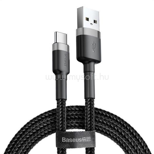 BASEUS CAFULE adatkábel USB - Type-C, 300cm, FEKETE/SZÜRKE