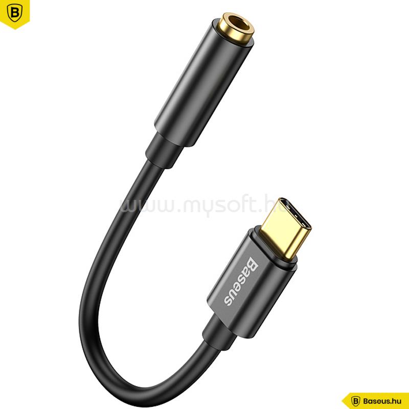 BASEUS CATL54-01 USB-C - 3,5 mm jack adapter (fekete)