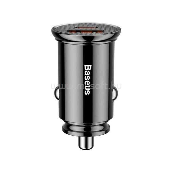 BASEUS CCALL-YS01 A+C Dual PD3.0 QC4.0 30W fekete autós töltő