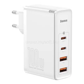 BASEUS CCGAN2P-L02 GaN2 Pro 100W 2xUSB/2xType-C 100W fehér hálózati töltő CCGAN2P-L02 small
