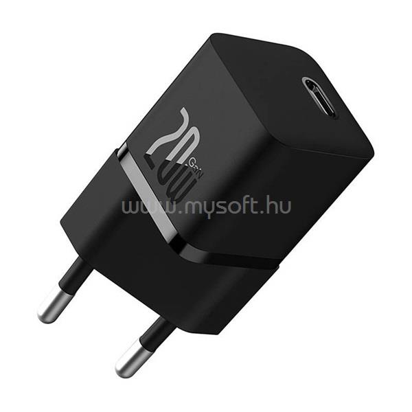 BASEUS CCGN050101 GaN5 20W USB/USB C fekete töltő