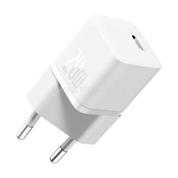 BASEUS CCGN050102 GaN5 20W USB/USB C fehér töltő