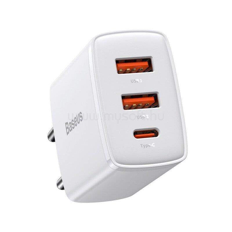 BASEUS CCXJ-E02 Compact gyorstöltő 2U+C 30W EU (fehér)