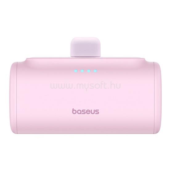 BASEUS Compact 20W gyorstöltő powerbank, 5000mAh, iPhone csatlakozóval (rózsaszín)