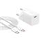 BASEUS GaN5 MINI hálózati töltő Type-C aljzat 25W, GaN5 + Type-C kábel, FEHÉR P10110909213-01 small