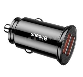 BASEUS CIRCULAR autós töltő 2 USB aljzat 30W, PD gyorstöltő 3.0, FEKETE CCALL-YD01_CIRCULAR small