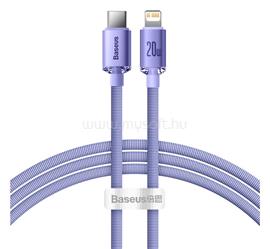 BASEUS iPhone 14 Plus / 14 Pro Max / 14 Pro BASEUS CRYSTAL SHINE adatkábel Type-C - lightning, 120cm, LILA CAJY000205 small