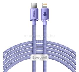 BASEUS iPhone 14 Plus / 14 Pro Max / 14 Pro BASEUS CRYSTAL SHINE adatkábel Type-C - lightning, 200cm, LILA CAJY000305 small