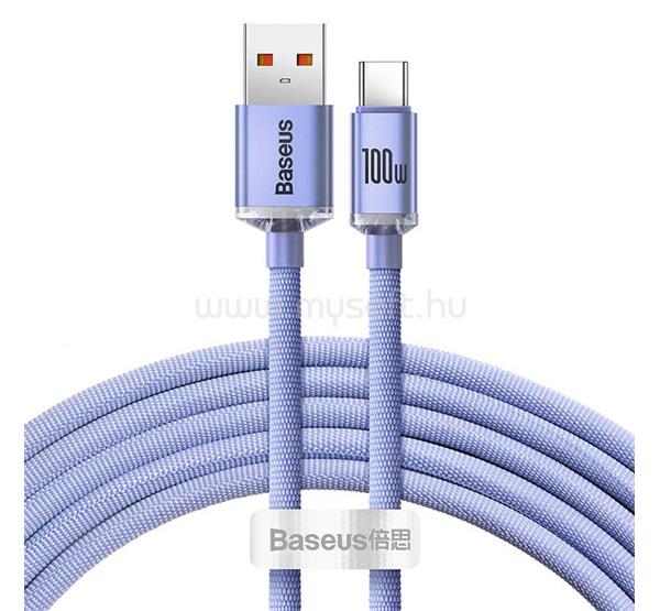 BASEUS BASEUS CRYSTAL SHINE adatkábel USB - Type-C, 120cm, LILA