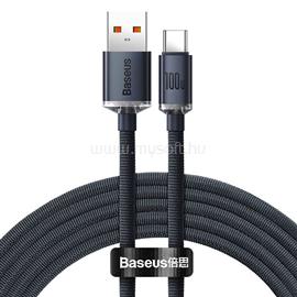 BASEUS Crystal Shine USB-A - USB-C kábel 100W 1.2m (fekete) CAJY000401 small