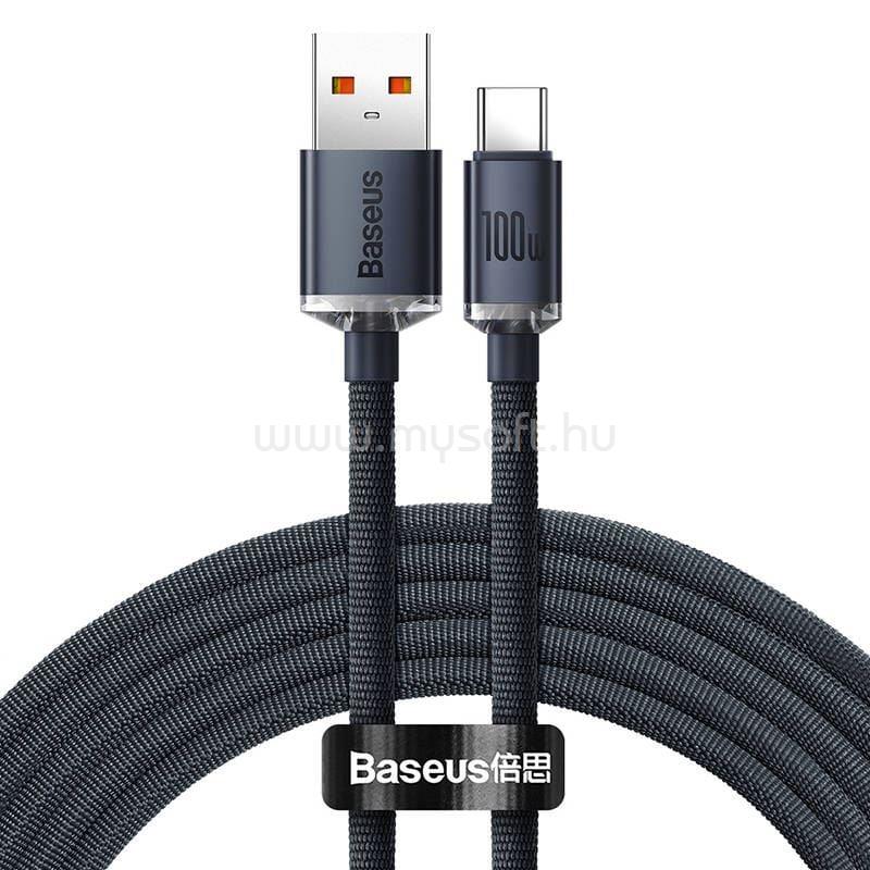 BASEUS Crystal Shine USB-A - USB-C kábel 100W 1.2m (fekete)