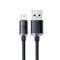 BASEUS Crystal Shine USB Type-A - iPhone, 2.4A gyorstöltő adatkábel, 2m, fekete CAJY000101 small