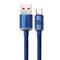 BASEUS CRYSTAL SHINE adatkábel USB - Type-C, 200cm, SÖTÉTKÉK CAJY000503 small
