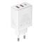 BASEUS Cube hálózati gyorstöltő 30W, USB Type-C + 2×USB Type-A (fehér) P10111402213-00 small