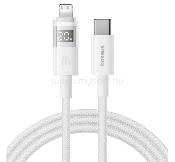 BASEUS iPhone 14 Plus / 14 Pro Max / 14 Pro BASEUS DISPLAY II adatkábel Type-C - lightning, 100cm, FEHÉR