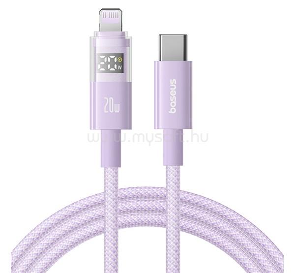 BASEUS iPhone 14 Plus / 14 Pro Max / 14 Pro BASEUS DISPLAY II adatkábel Type-C - lightning, 100cm, LILA