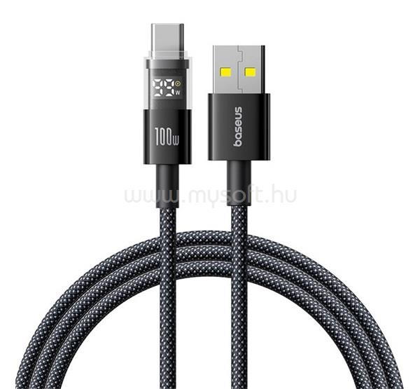 BASEUS DISPLAY II adatkábel USB - Type-C, 100cm, FEKETE