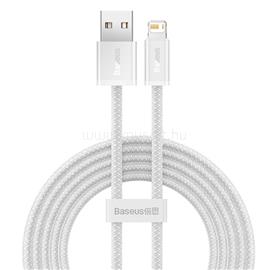 BASEUS Dynamic USB Type-A - iPhone, 2.4A gyorstöltő adatkábel, 2m, fehér CALD000502 small