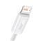 BASEUS Dynamic USB Type-A - iPhone, 2.4A gyorstöltő adatkábel, 2m, fehér CALD000502 small
