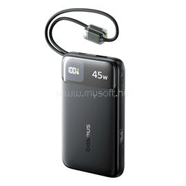 BASEUS EnerFill FC11 gyorstöltő powerbank 10000mAh, 45W, beépített 2×USB Type-C kábel, fekete E0031000 small