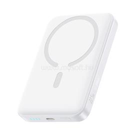 BASEUS EnerFill FM11 Magnetic vezeték nélküli gyorstöltő powerbank 10000 mAh, 22.5W, fehér + 60W USB Type-C, 30cm kábel P1008210E213-00 small