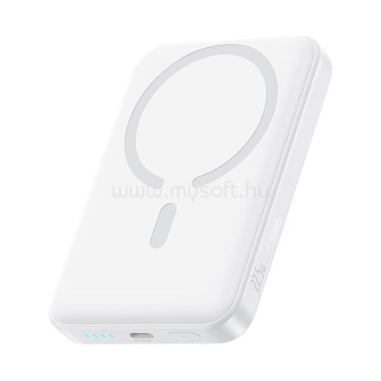 BASEUS EnerFill FM11 Magnetic vezeték nélküli gyorstöltő powerbank 10000 mAh, 22.5W, fehér + 60W USB Type-C, 30cm kábel