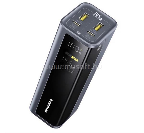 BASEUS BASEUS ENERGEEK GP12 vésztöltő 2 Type-C+2 USB aljzat 20800mAh, LED kijelző, SZÜRKE