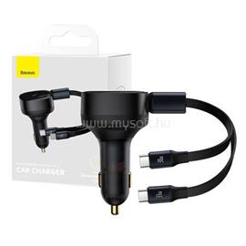 BASEUS Enjoyment autós töltő 33W + USB-C kábel (fekete) C00035500111-00 small