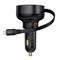 BASEUS Enjoyment Pro Car Charger U+Retractable iPhone Cable 55W autós gyorstöltő automatata behúzós kábellel (fekete) C00057801111-00 small