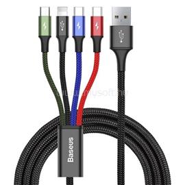 BASEUS töltőkábel 4in1 USB - lightning/2 Type-C/microUSB, 120cm, FEKETE CA1T4-B01 small