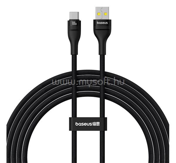 BASEUS FLASH 2 adatkábel USB - Type-C, 200cm, FEKETE